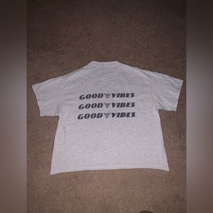 Good Vibes Crop Top by Brandy Melville